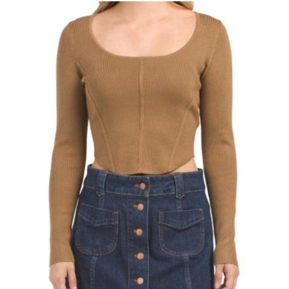 House Of Harlow 1960 Textured Knit Long Sleeve Top - Picture 2 of 8